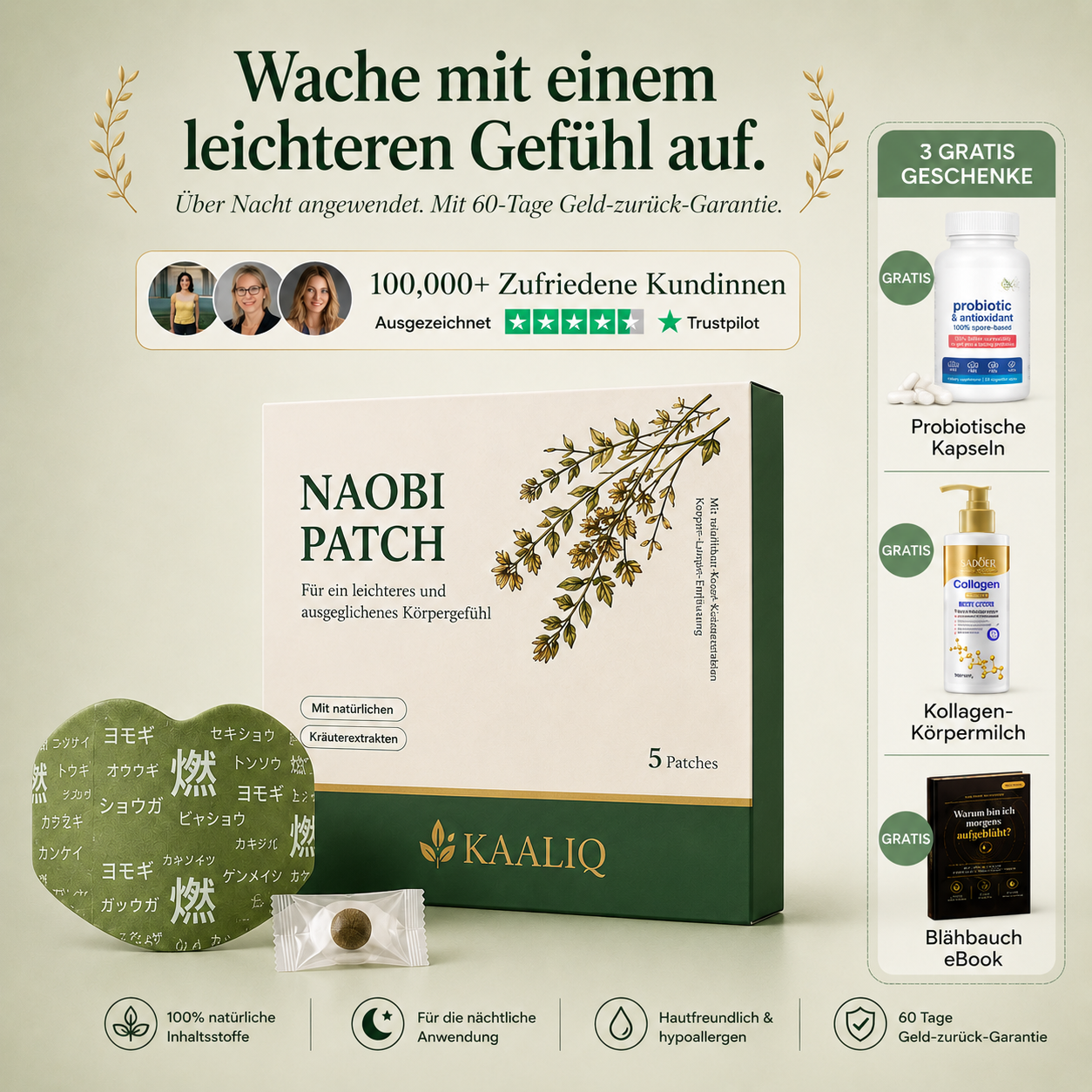 Naobi Patch-3 in 1. Über Nacht.
